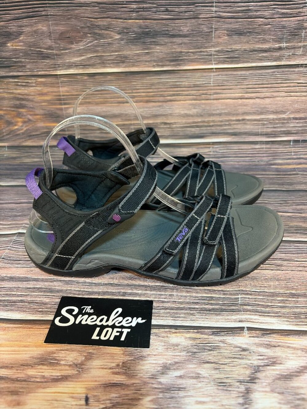 Teva Women's Tirra Sandals Black Gray Purple Strappy Size 10